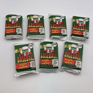 Fleer 1990 Baseball Jumbo Pack 10th Anniversary 43 Cards-7 Packs
